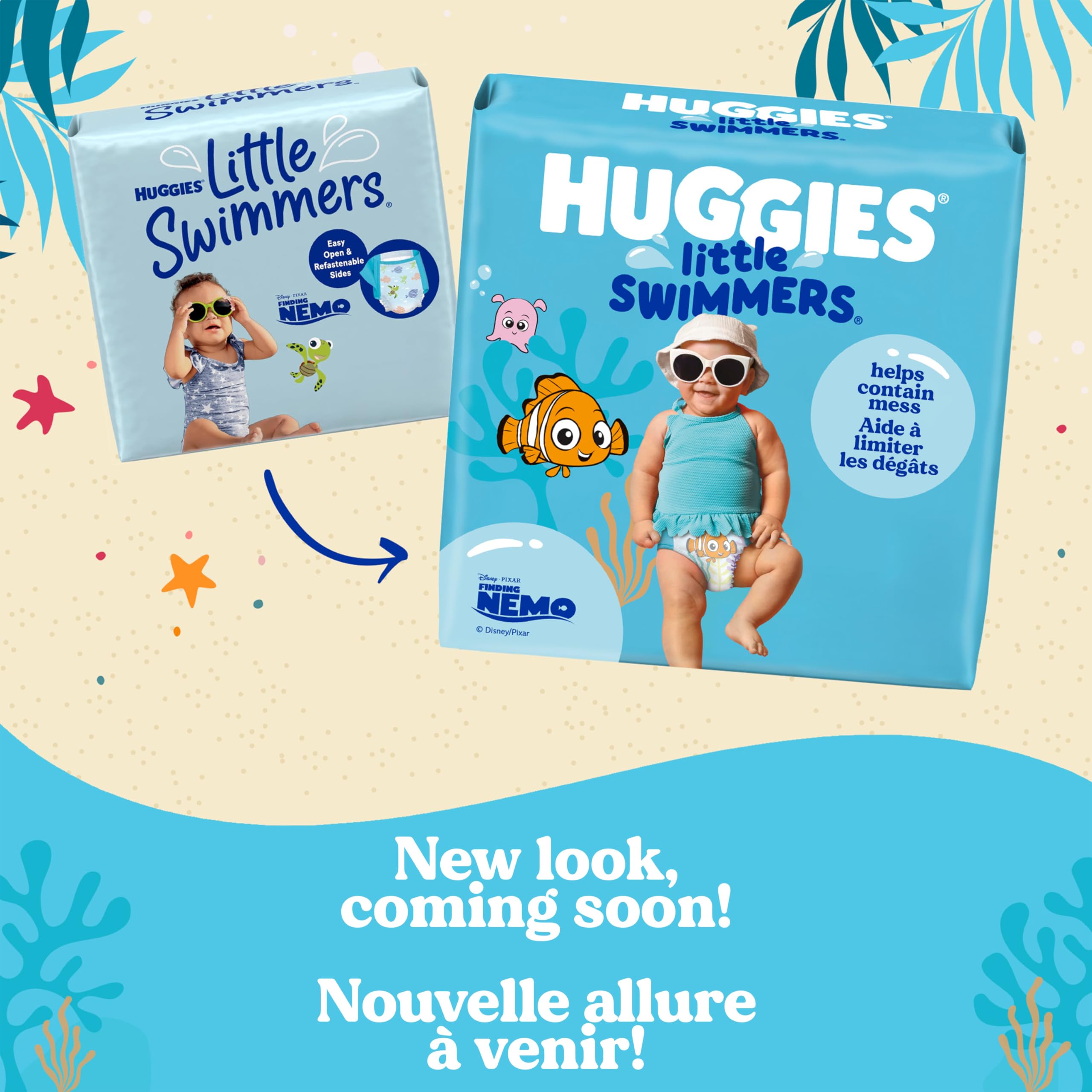 HUGGIES Swim Diapers, Size 4 Medium, Huggies Little Swimmers Disposable Swimpants, 18 ct - 3