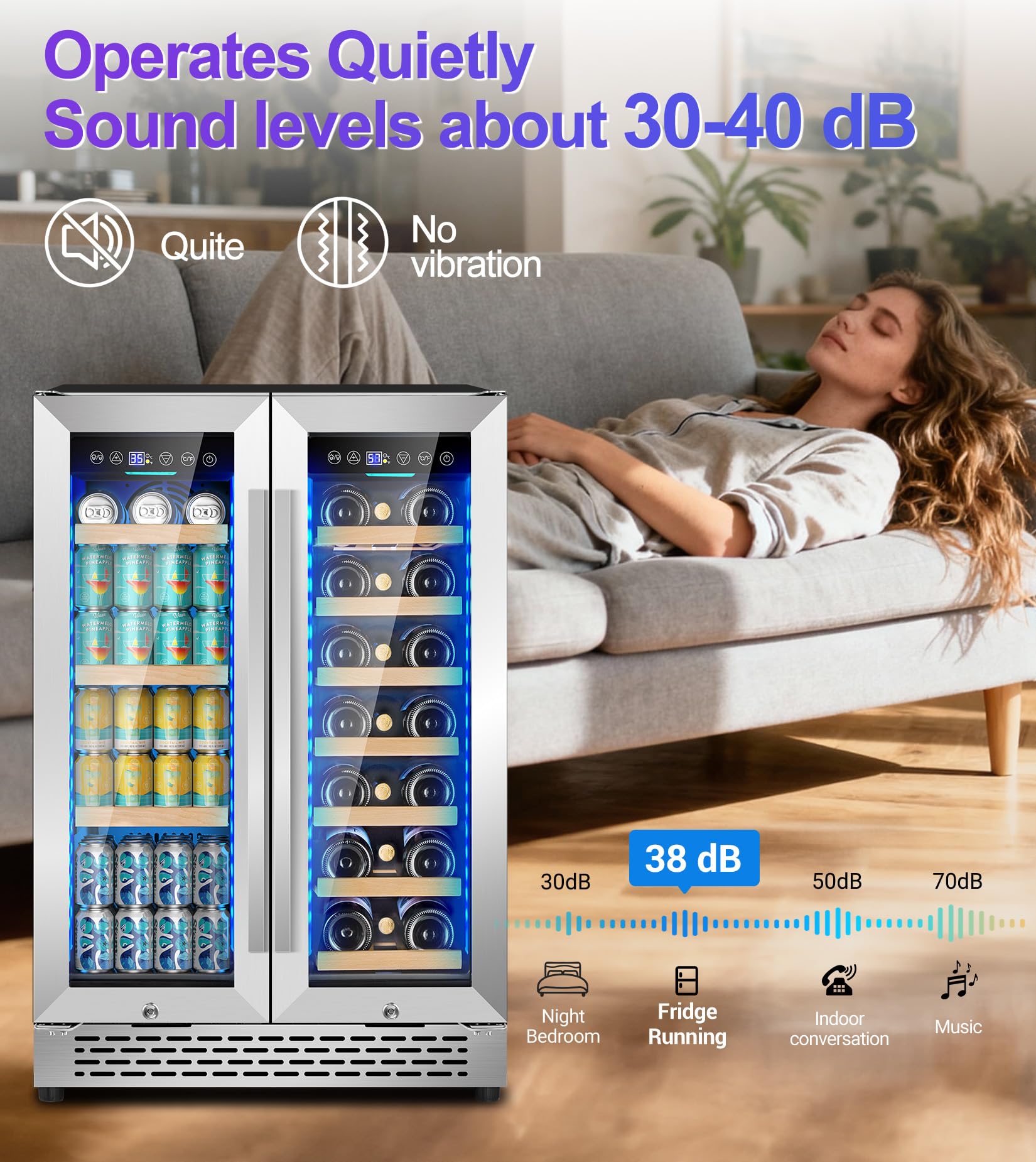 RLPI Mini Wine Cooler, 8 Bottle Beverage Refrigerator with Fast Cooling Thermoelectric Wine Cabinet Cellar for Women Men Gifts Bar Apartment on Fridge.com