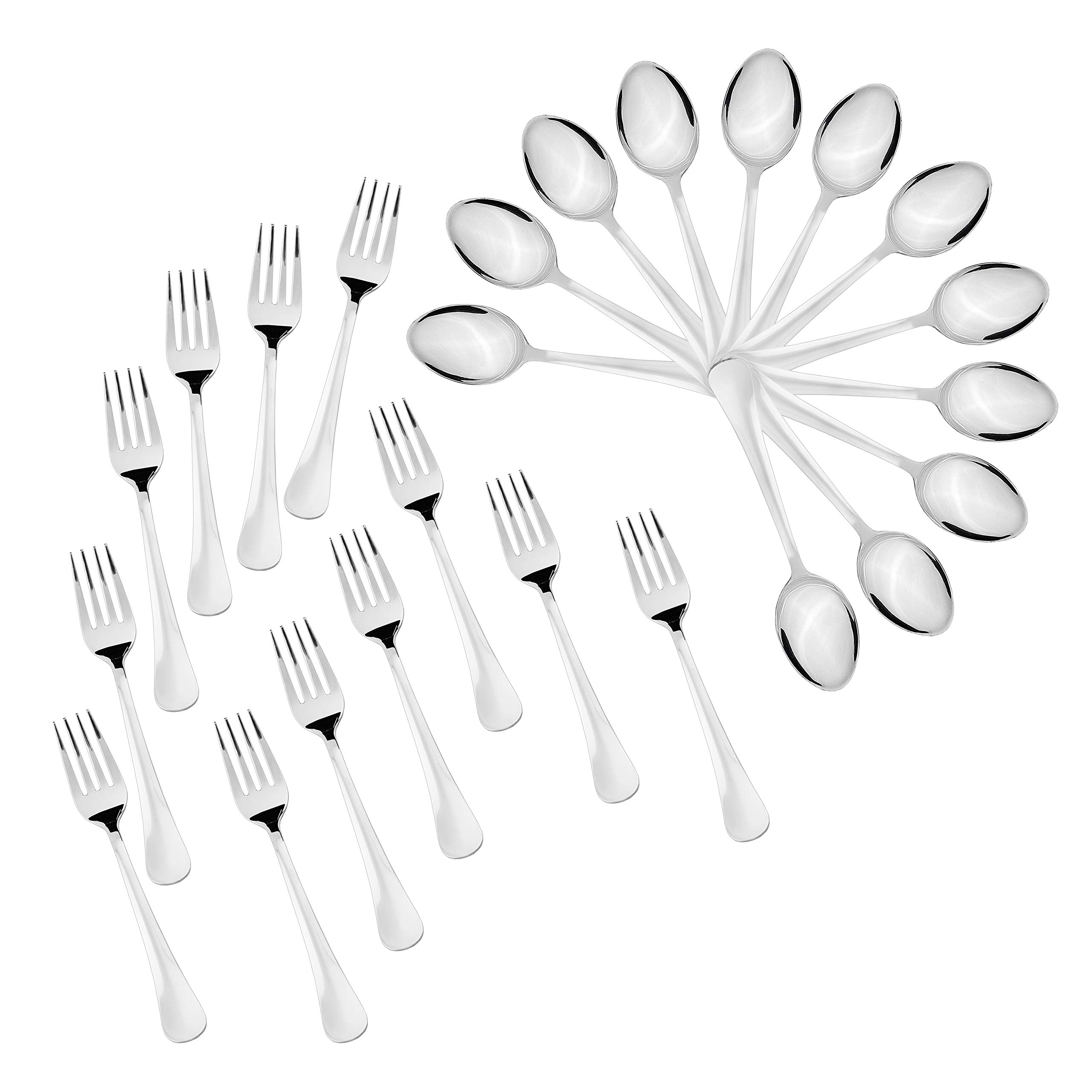 Sumeet Stainless Steel Spoon and Fork Set of 24 Pc (Baby/Medium Spoon 12 Pc (16cm L), Baby/Medium Fork 12 Pc (15.5cm L))– (1.6mm Thick) - Image 5 thumbnail