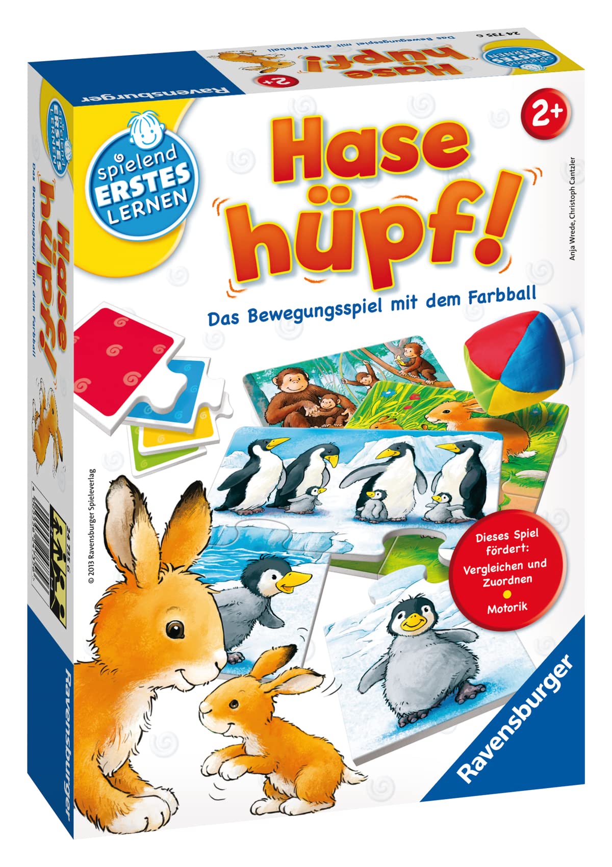 Ravensburger Hase Hüpf! Gra Planszowa, Od 2 Lat & Co do siebie pasuje?: Patrz, pytaj i odkrywaj