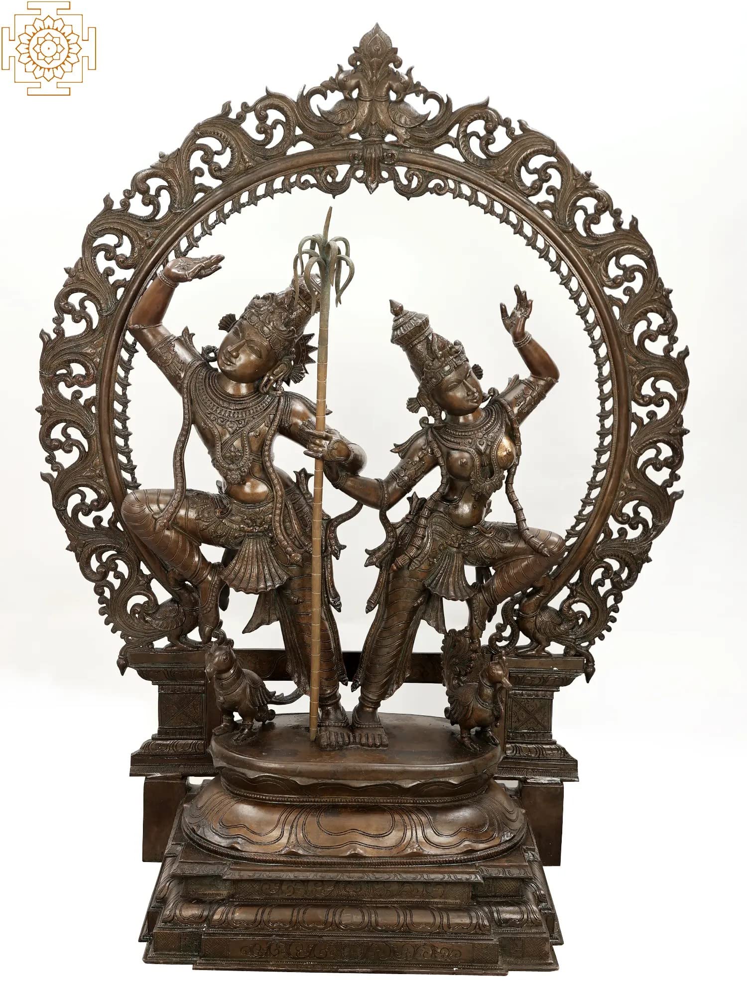 48" Large Dancing rati and Kamadeva (God and Goddess of Love) | Handmade | Madhuchista Vidhana (Lost