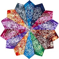 YSense 14Pcs Bandanas Paisley Print Novelty Headband Cowboy Headwraps Scarfs Hair Head Bandana for Women Men Boy Girl Gifts