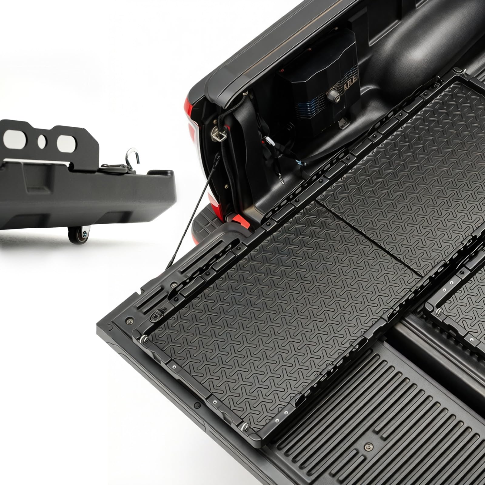 Heavy-Duty Wheel-Rolling Truck Bed Slide-Out Cargo Tray for Full-Size Truck | With Wheels,Truck Bed Slide-Out,Truck Bed Cargo Tray,Truck Bed Organizer Tray,Fits Most Full-Size Pickups,600LB Load Capacity