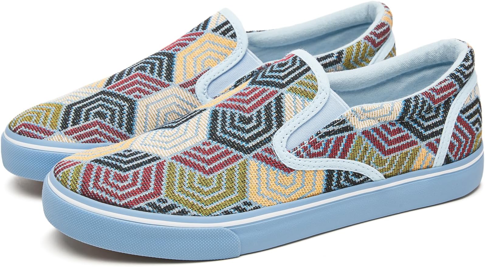 Mens Slip on Sneakers Loafers Shoes Canvas Black Shoes Canvas Blue Casual Fashion Shoes