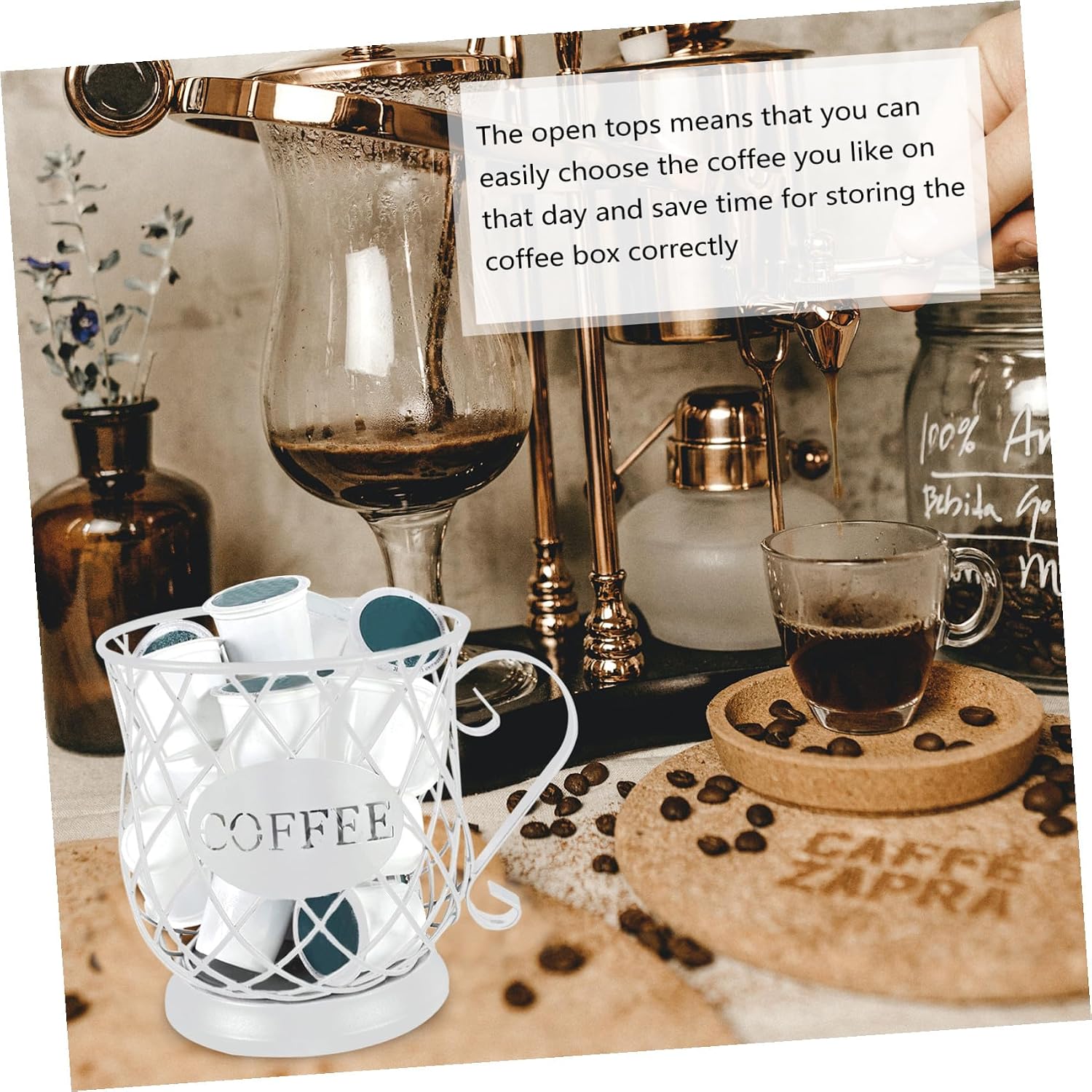 Metal Material Coffee Capsule Cup Keeper for Cup Storage Coffee Organizer