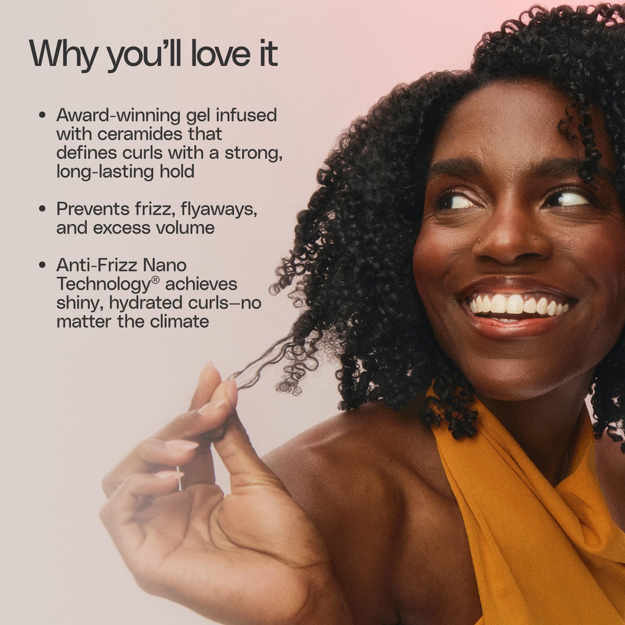 Ouidad Advanced Climate Control Heat & Humidity Stronger Hold Gel for Curly Hair – Crunch-Free Styling Gel, Fights Frizz & Locks In Moisture for Defined Curls, All Curl Types, Sulfate & Silicone-Free
