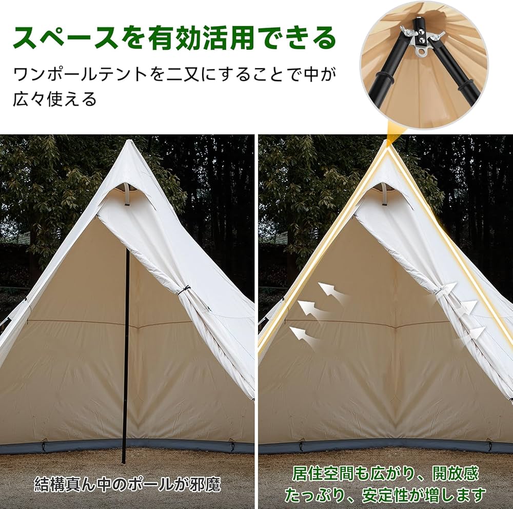 Amazon | KOMCLUB 二又化パーツ 二股化パーツ 二股ポール固定用 角度