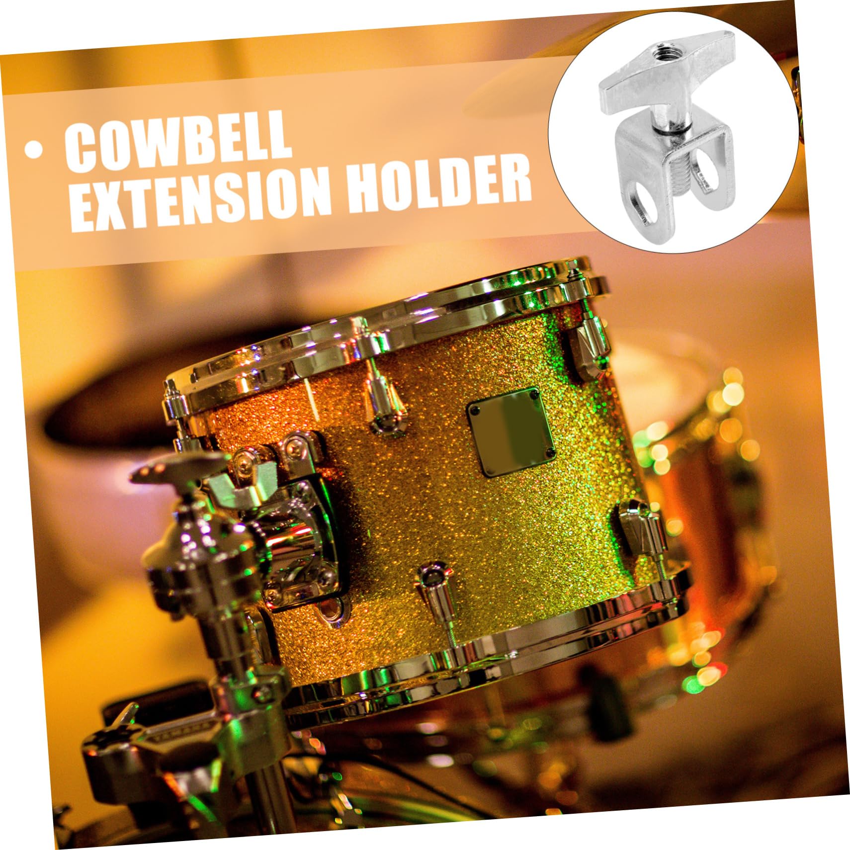 Levemolo Metal Cowbell Clip Drum Mounting Clamp Perfect for Drum Hoop Performance