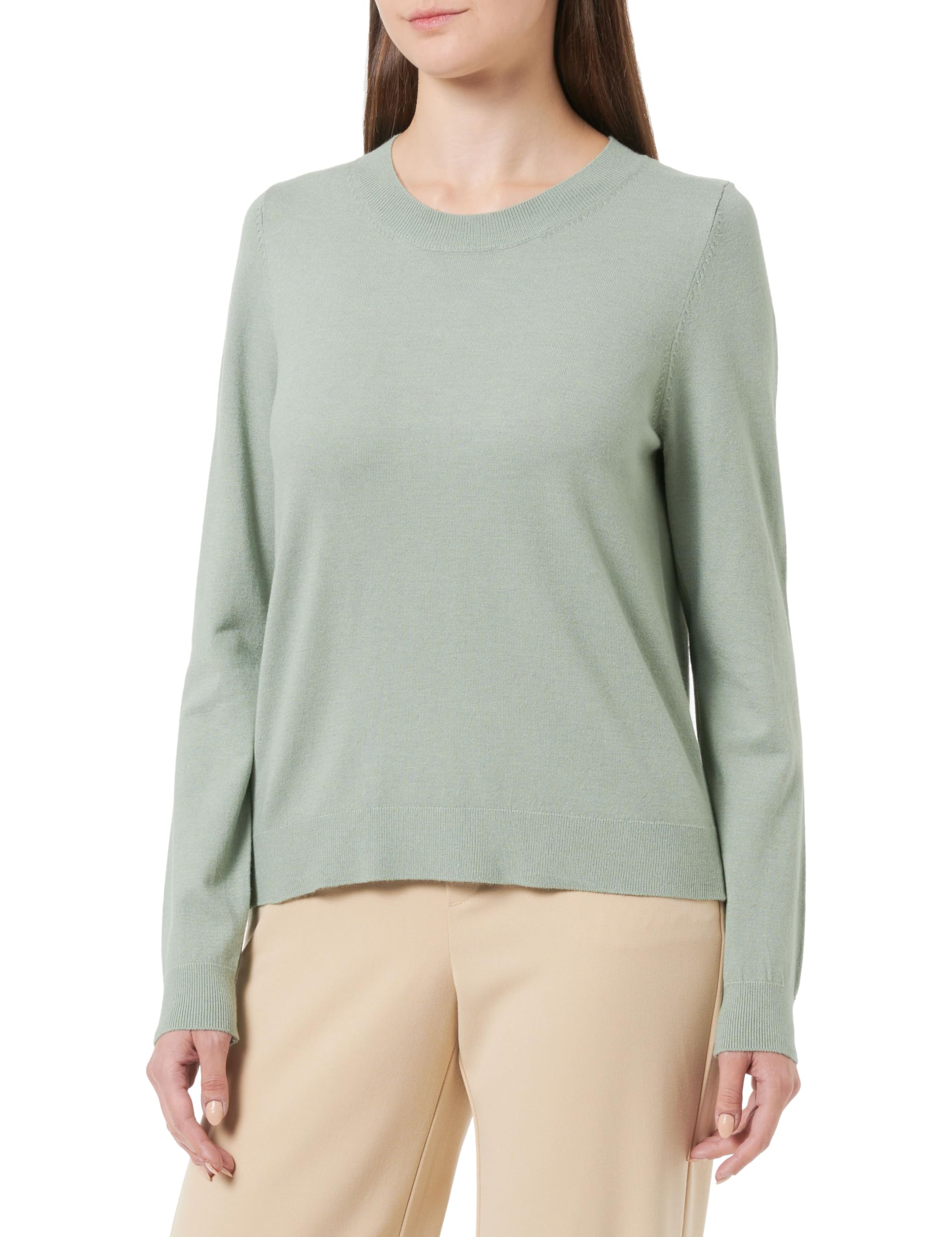 s.Oliver Women's Pullover Long Sleeve Jumper, Green, 10