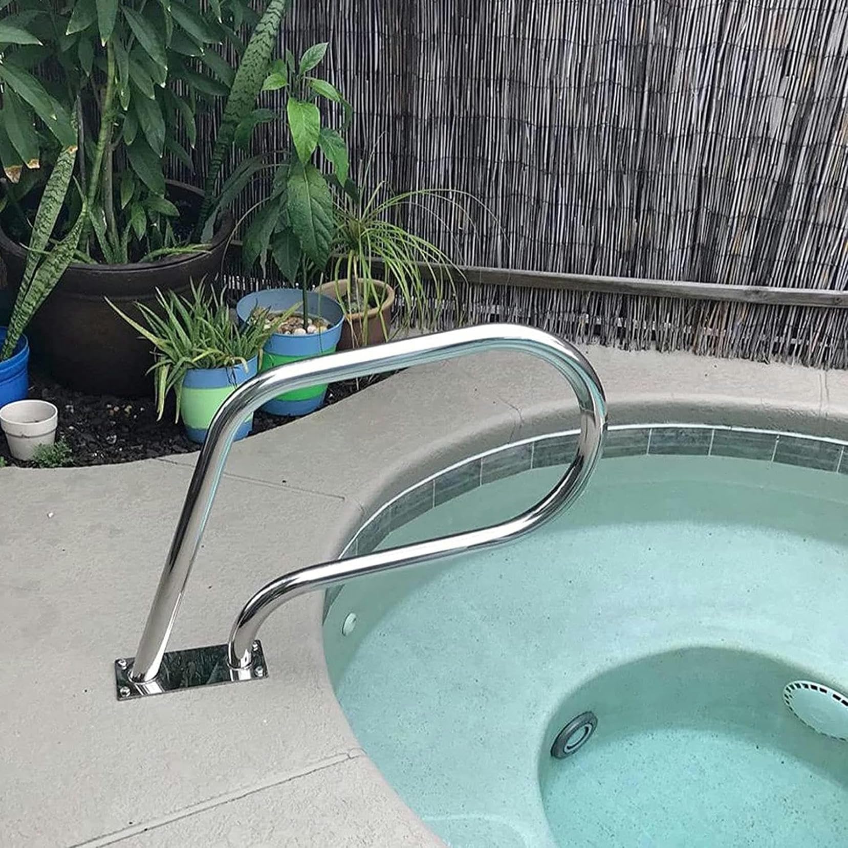 Main courante de piscine en acier inoxydable 304 durable avec housse de confort