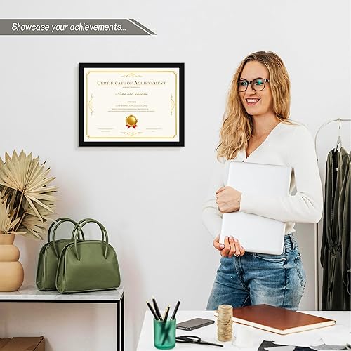 Vista 96 de Picrit Juego de 7 portarretratos de 5 x 7 pulgadas, para exhibición de 5 x 7 con paspartú o de 4 x 6 sin paspartú, marcos de fotos para montaje