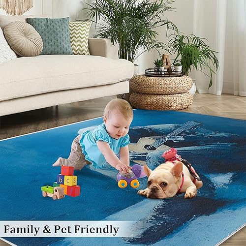 Miniatura 91 de Alfombra de instrumentos musicales – Alfombras de 4 x 5 pies para sala de estar, alfombra de área musical, alfombra de área musical, alfombra