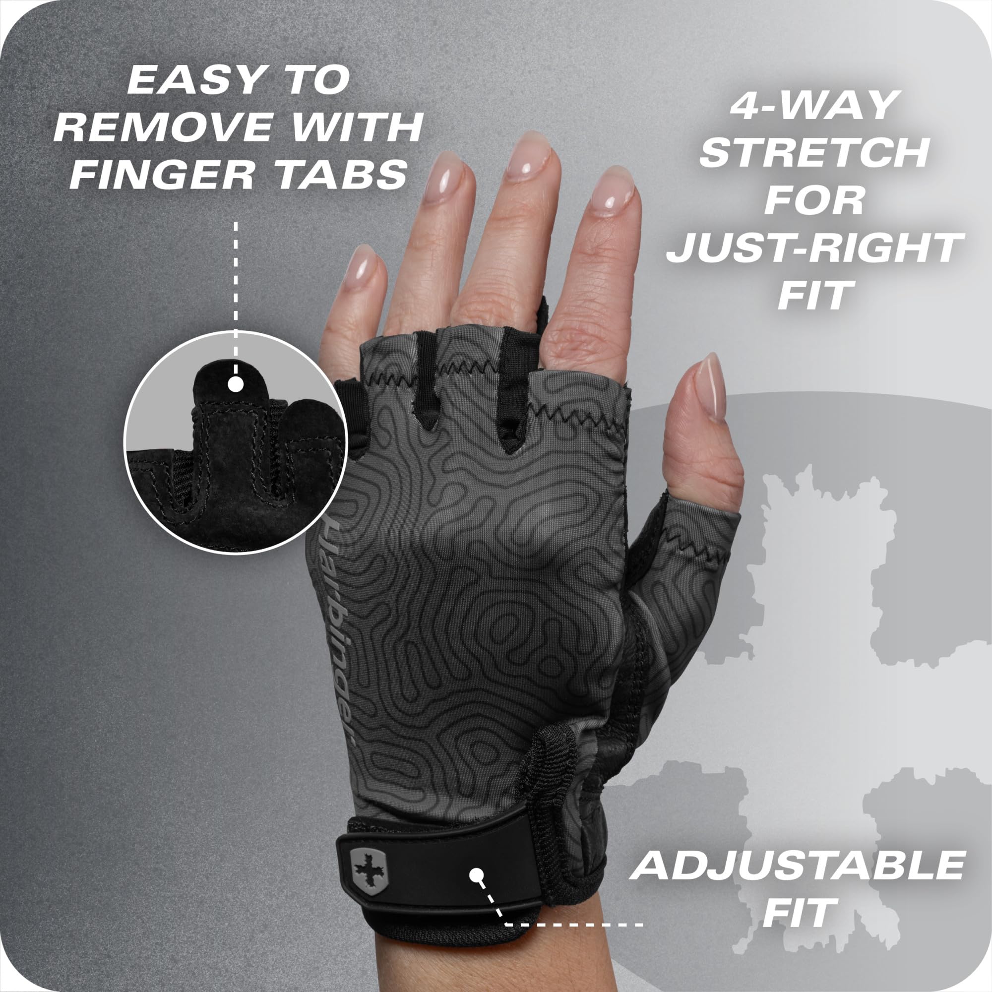 Harbinger Pro Gloves 3.0 - Guanti da allenamento ad alte prestazioni, presa migliorata, traspiranti, elastici in 4 direzioni, chiusura polso regolabile, donna