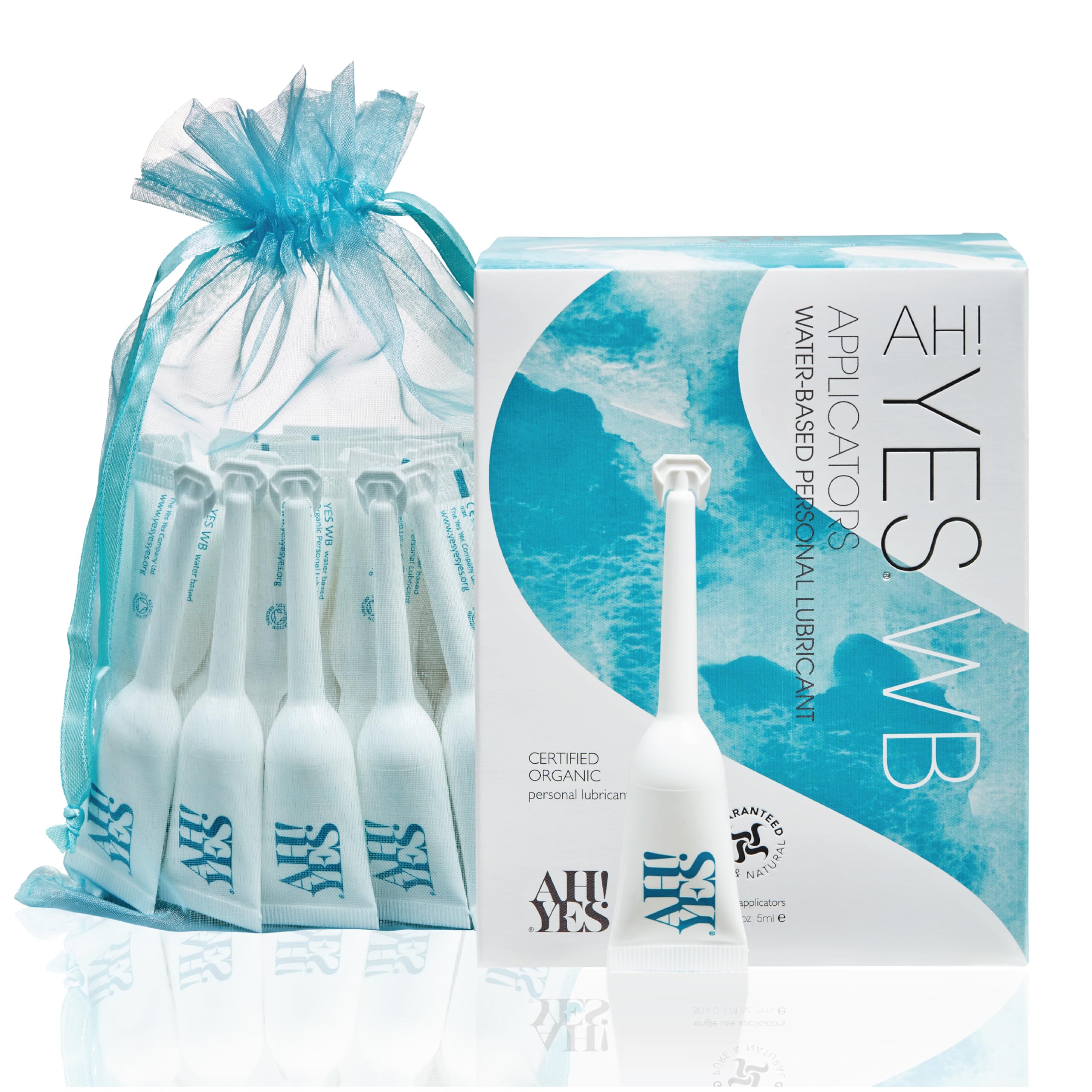 AH! YES® WB Organic Water Based Personal Lubricant with Aloe Vera, pH Matched 0.17fl oz