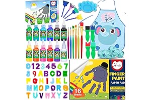 AROIC 82-Pack Washable Finger Paint Kit for Kids