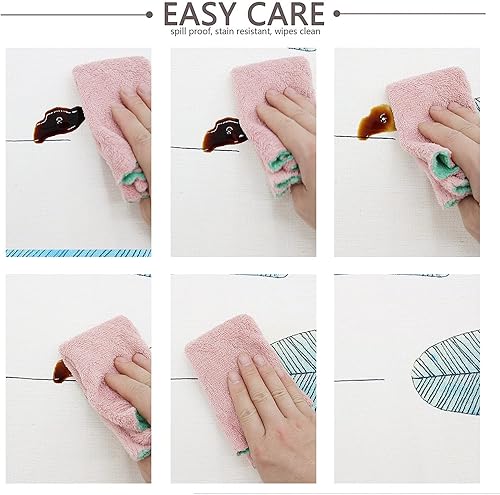 Miniatura 7 de Mantel de vinil para mesa cuadrada, lavable, a prueba de aceite, impermeable, PVC, diferentes estampados, Jardín, Hojas