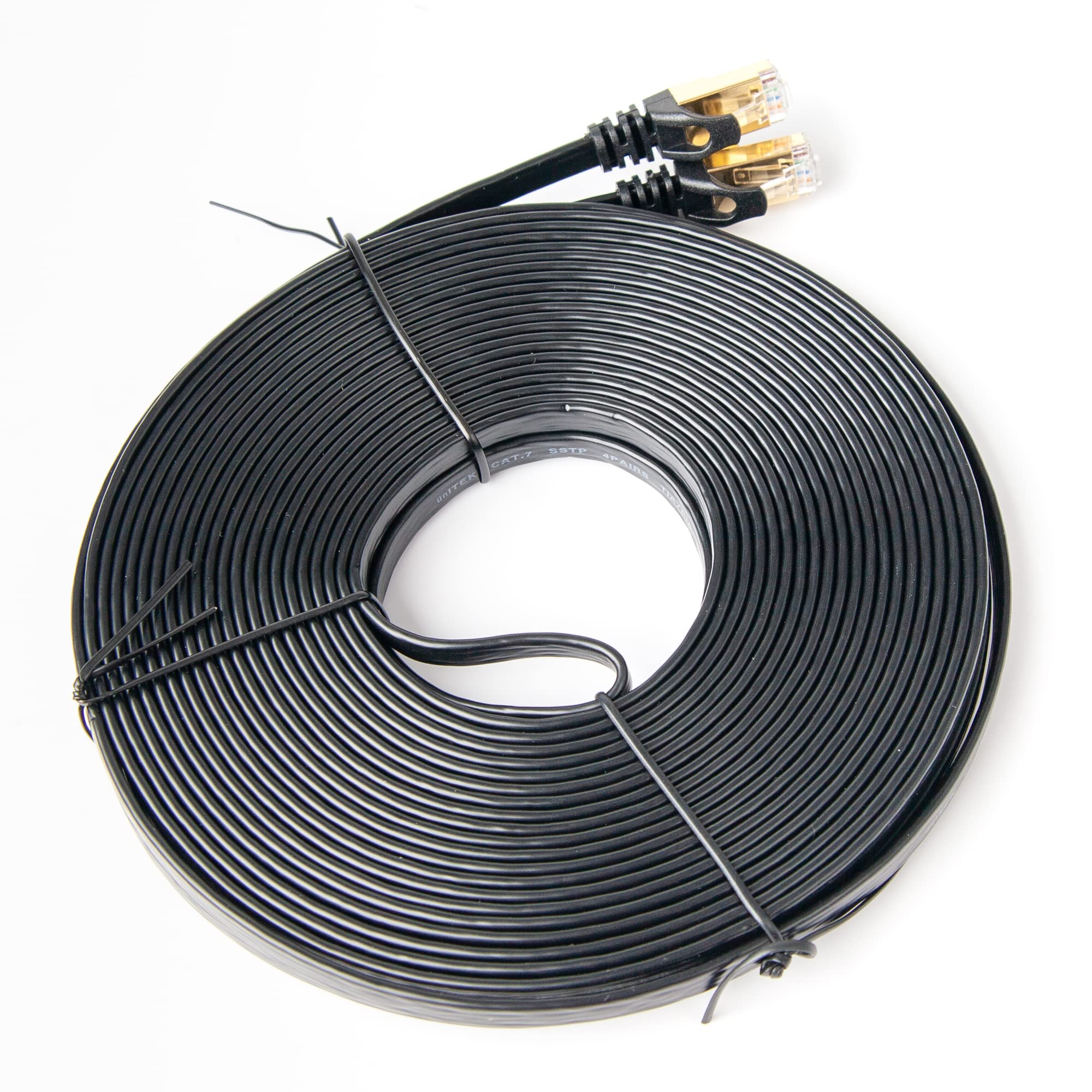Unitek C1897BK Ethernet yassı kablo Cat.7 5 M | RJ45 altın kaplama fiş |%100 bakır tel | SSTP - çift korumalı bükümlü çift yapı | 10GBaseT ile uyumlu