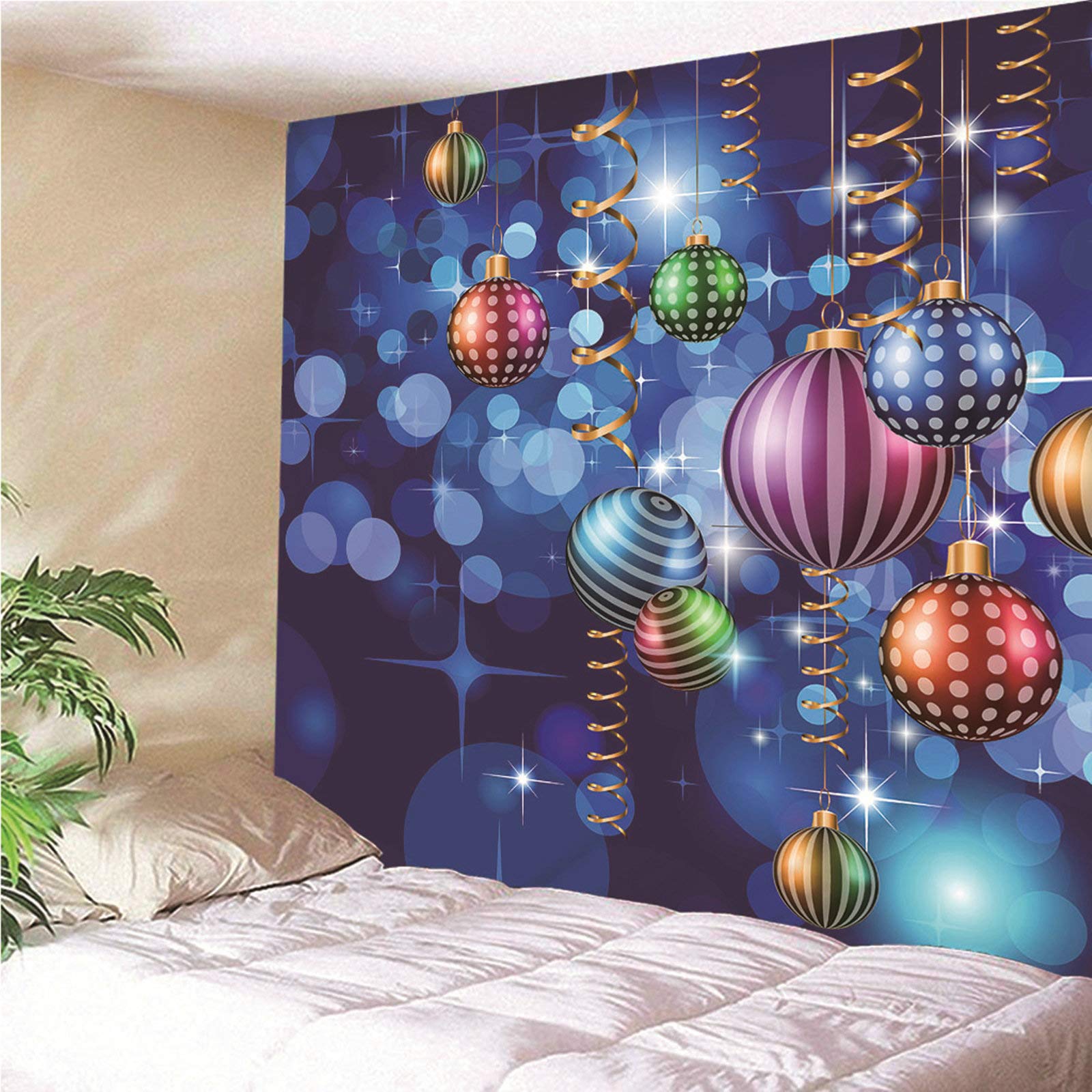 KnSam Dywan na ścianę, gobelin, ozdoba na ścianę, do salonu, dekoracja domu z poliestru, kolorowa, 350 x 256 cm, dywan ścienny