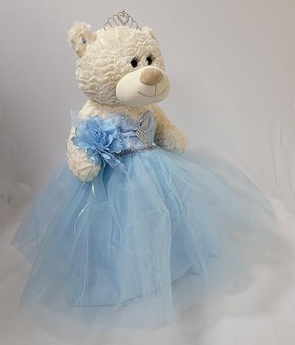 Miniatura 2 de 20'' Quince Anos Quinceanera Last Doll Osito de peluche con vestido (pieza central) B16631-4 (azul claro)