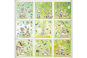 Vivid Easter Bunny Window Clings for Festive Spring Vibes