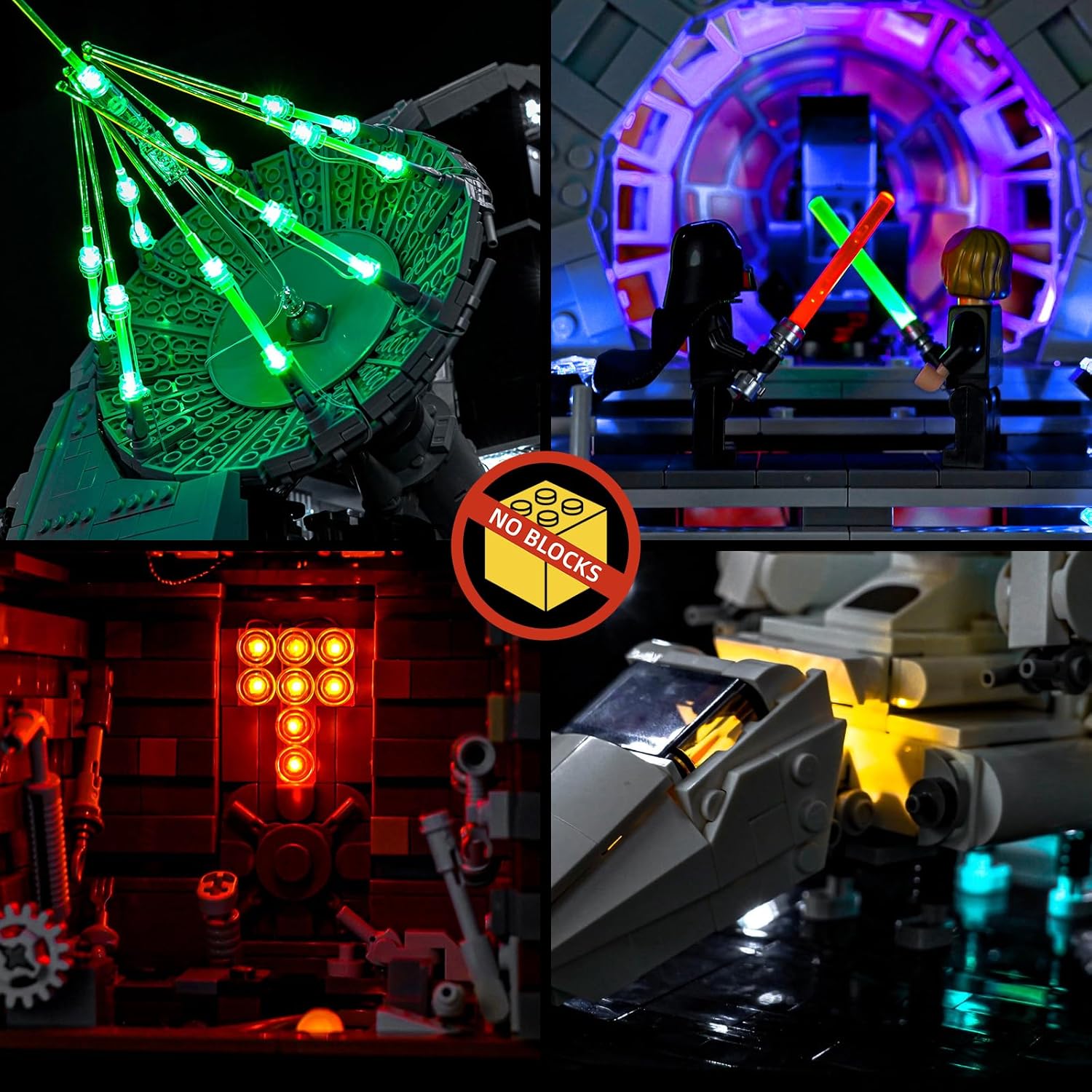 BrickBling LED Light Compatible with Lego Death Star, Compatible with Lego 75419-No Model (RC Version Light)