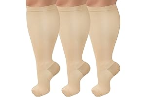 3 Pack Plus Size Compression Socks for Women and Men