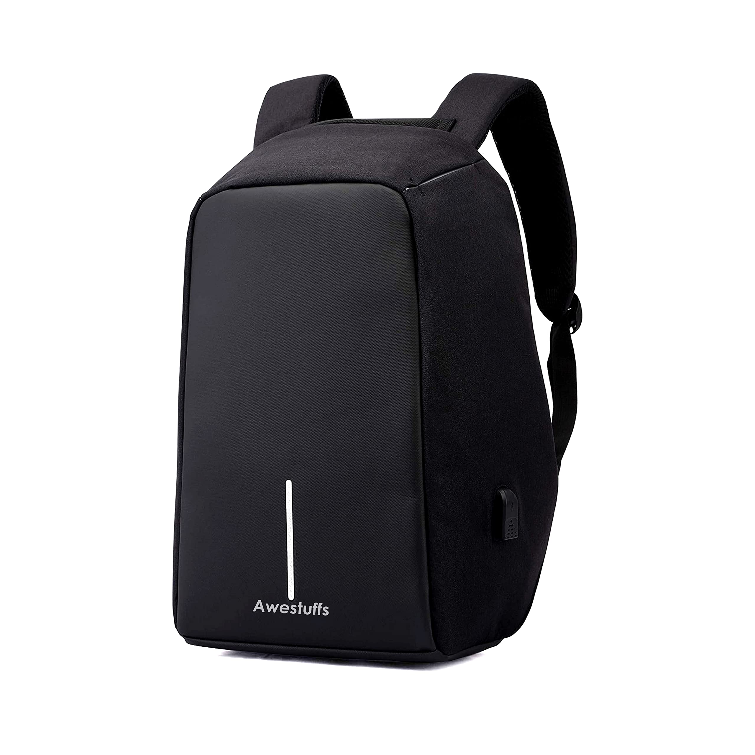 Awestuffs Anti Theft Backpack 15.6 Inch Classic Laptop Bag with USB Charging Port