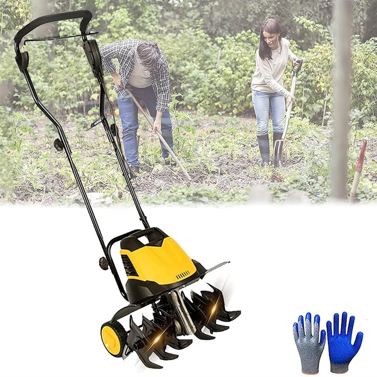 Motobineuse électrique de jardin 2400W profondeur 22cm largeur 45cm