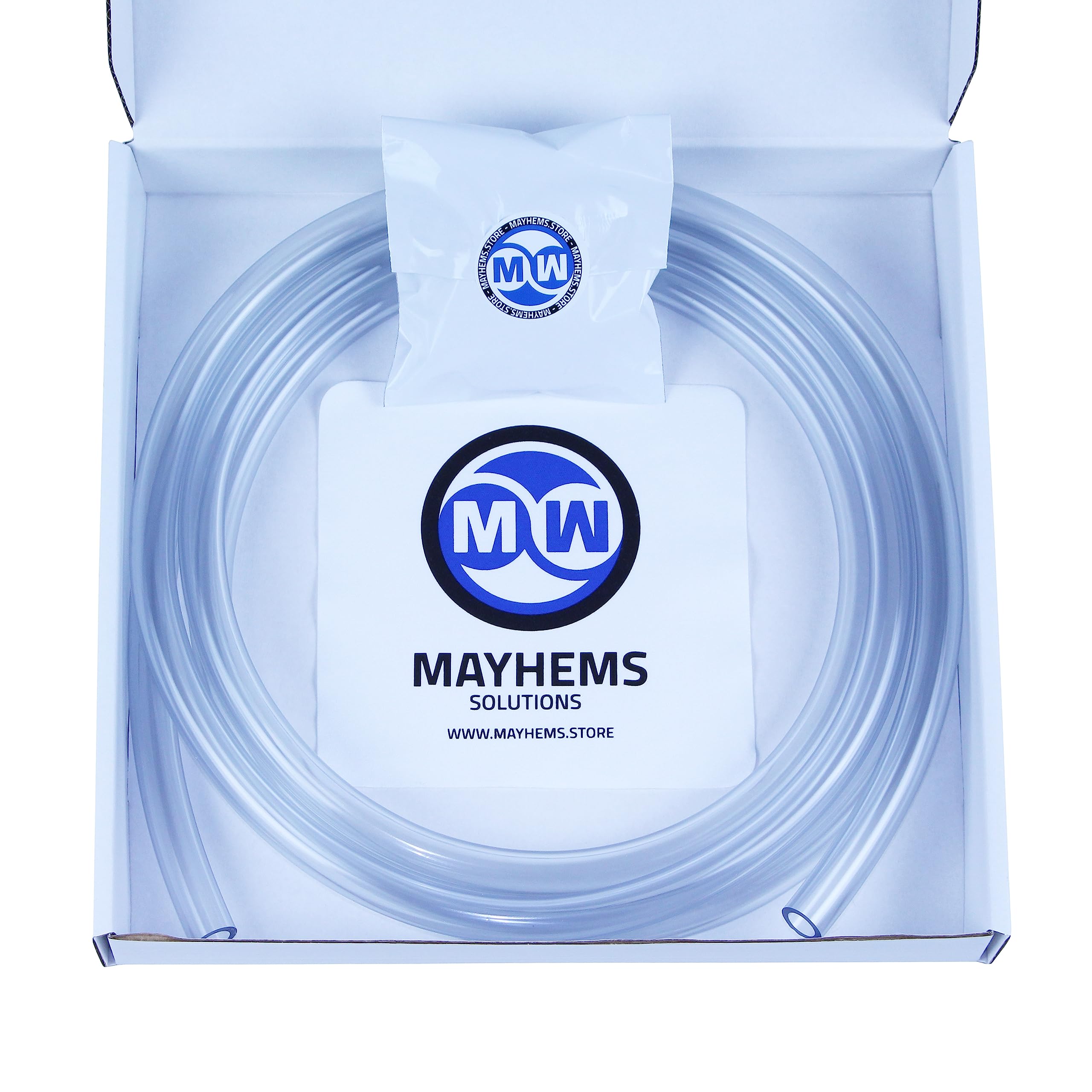 Mayhems Clear - Water Cooling Pc Premium Soft Tubing - Hyper Clarity Pvc - High Transparency Version, 11 Mm (7/16") Inner Diameter X 16 Mm (5/8") Outer Diameter, 3 Metre Length