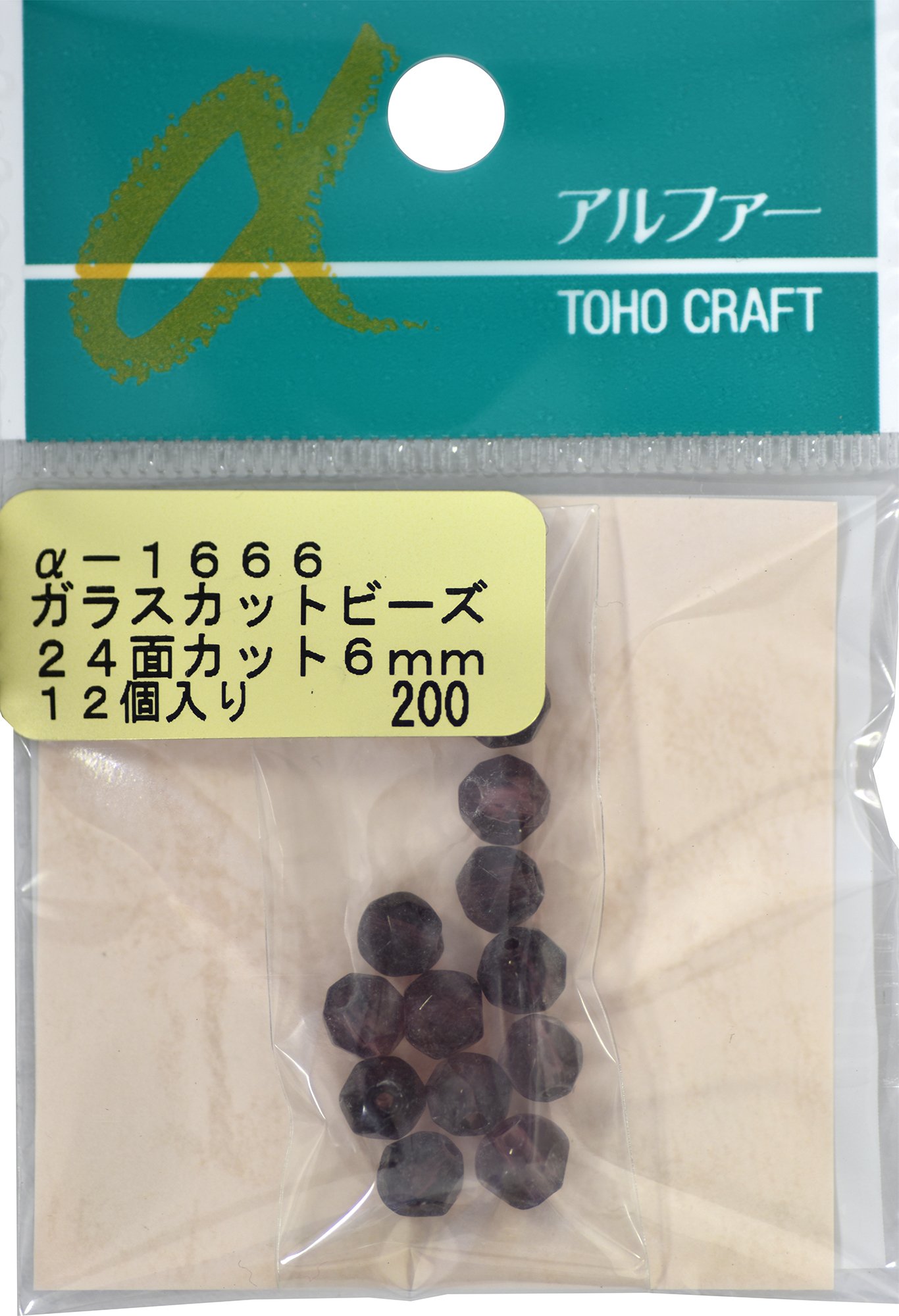 Amazon | TOHO ガラスカットビーズ 24面カット 4mm α-1666 12ヶ