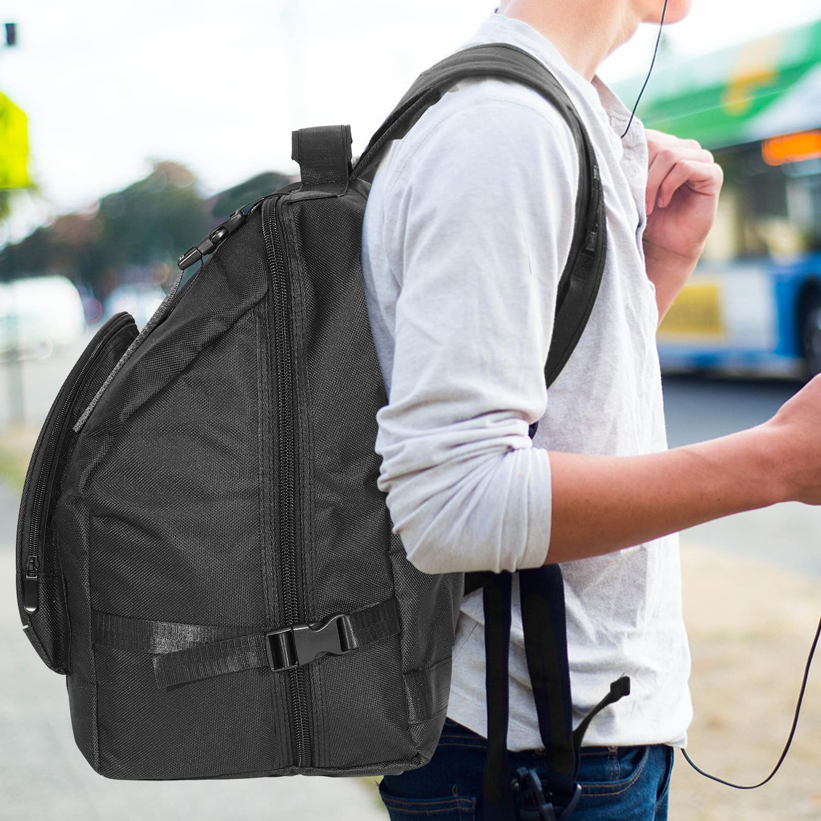 Borsa per Organetto Oxford Nero Spallacci Regolabili, Design Imbottito e Grande Capacità, per Scuole e Studi Musicali