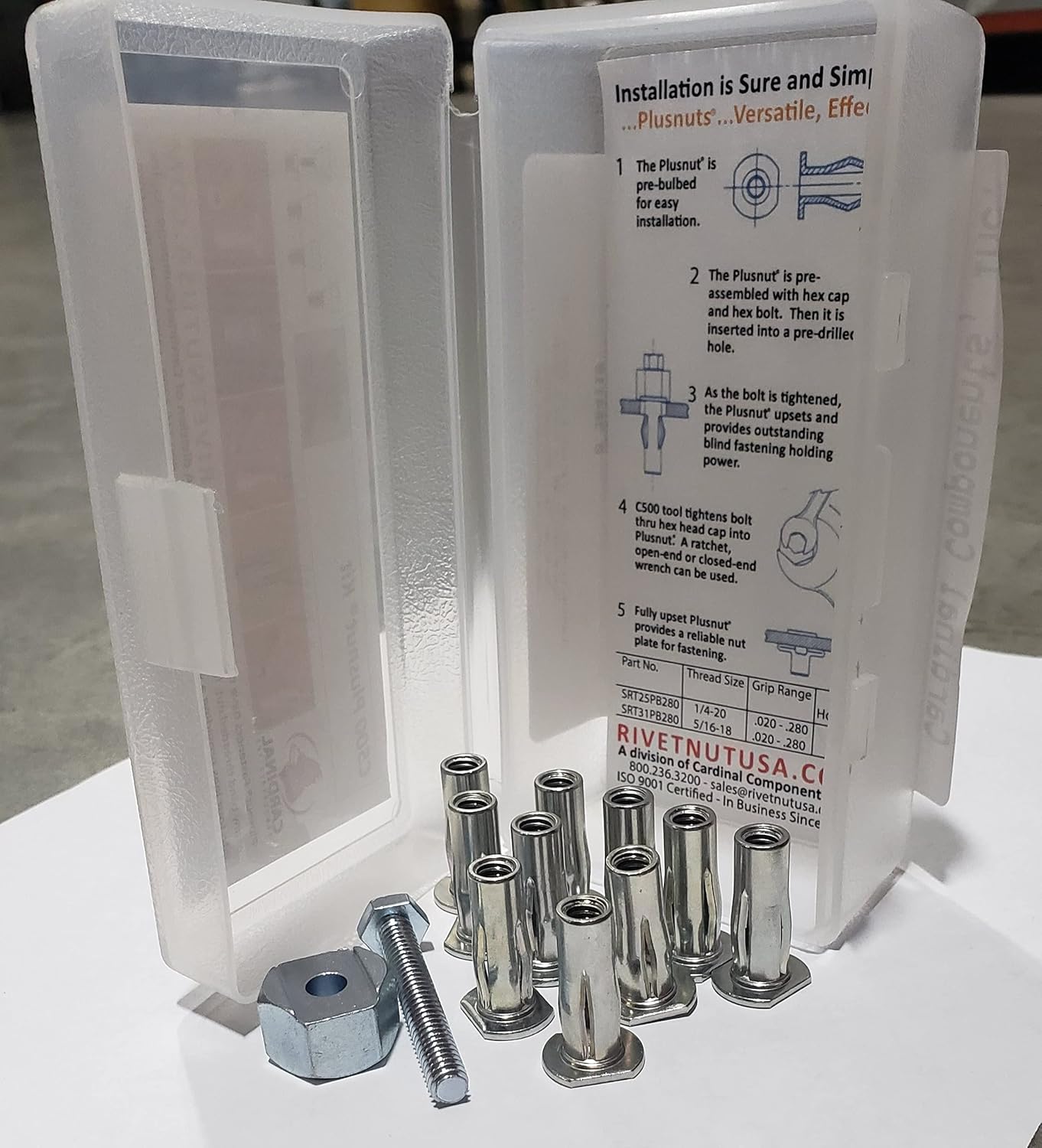 Cardinal Components S25PB500 Plusnut Installation Kit 1/4