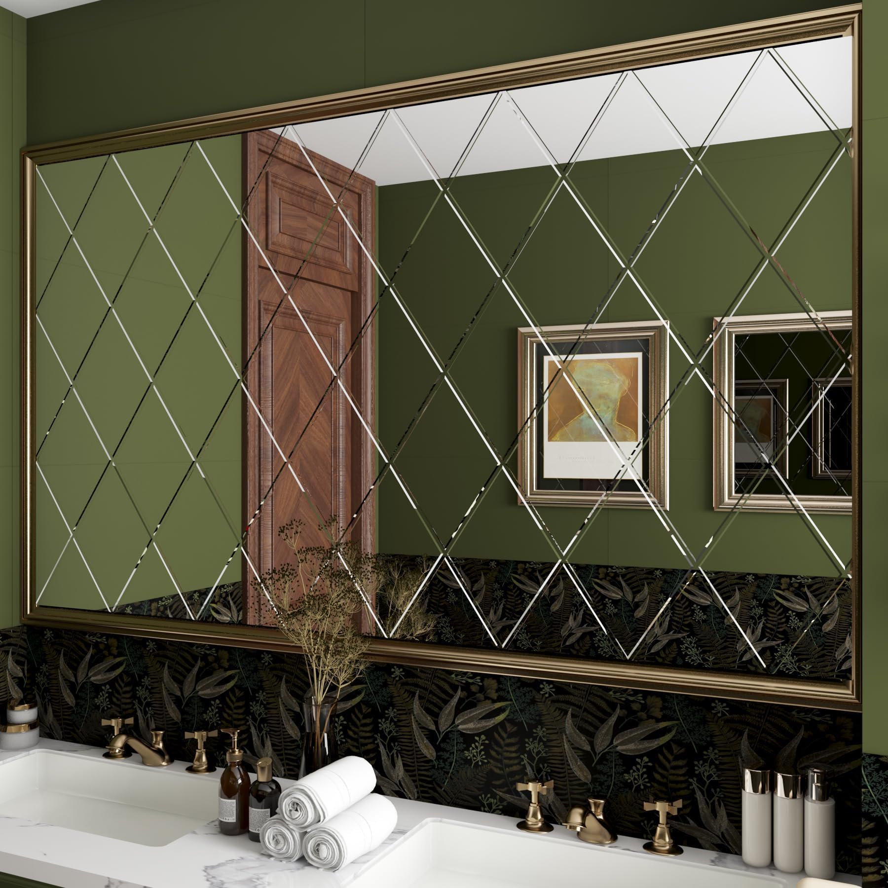 Yenhome Papel Espejo Pintado para Mueble Plateado para Baño 60x500cm Papel Espejo Adesivo Flexible Decorativos para Muebles Aluminio Vinilo Muebles Baño Cocina Impermeable Frigoríficos