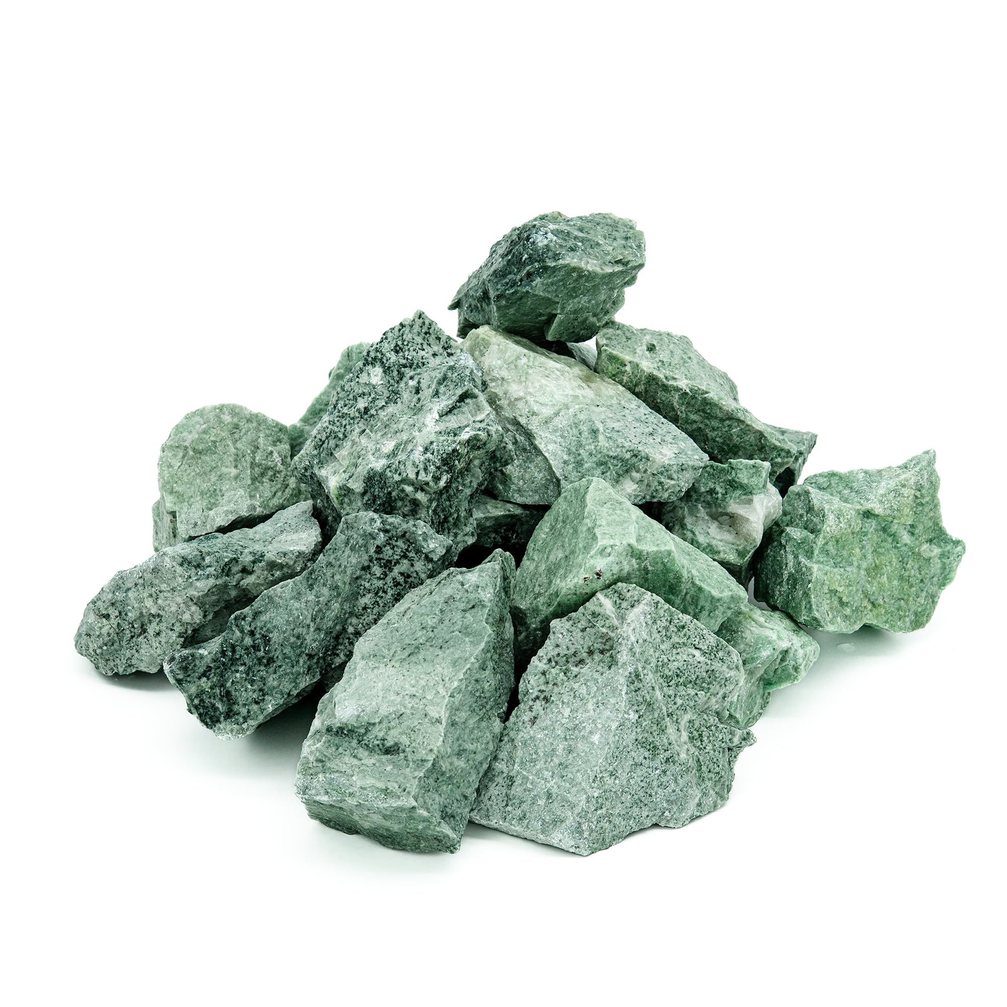 Pierres de sauna en jadéite, 15 kg, cassées, 5 à 10 cm, grande durabilité, chaleur durable, pour poêles électriques et à bois