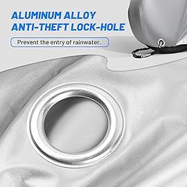 Favoto Bicycle Cover Waterproof Outdoor - Bike Cover for 2 Bikes Outdoor Storage Windproof UV Snow Proof with Lock Hole for Mountain Road City Bike Beach Cruiser Bike, Solid Silver