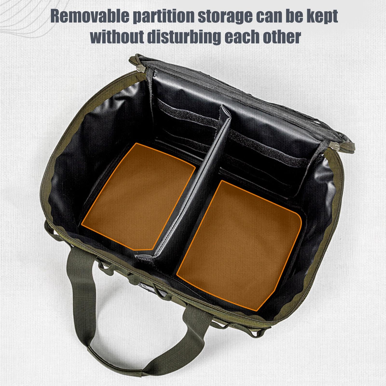 Camping-Kochgeschirr-Organizer, Mehrzweck-Tragetasche, Camping | Kochgeschirr-Organizer, wasserdicht, 600D-Oxford-Stoff, große Kapazität, Tasche mit Griff und Schultergurt, Reise-Organizer f