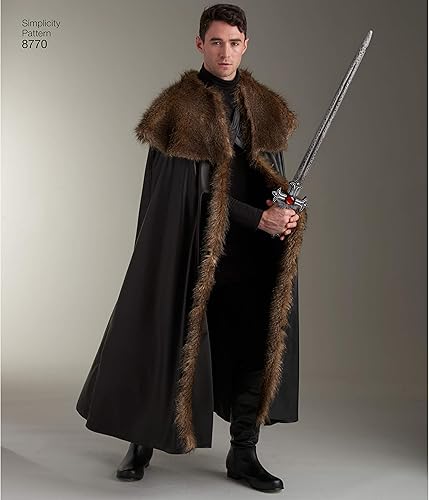 Miniatura 3 de Simplicity 8770 - Disfraz de capa unisex de fantasía para Halloween y cosplay, 4 estilos, talla única