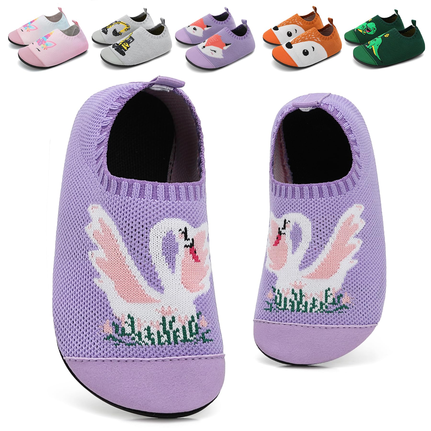 VOLHAL Hausschuhe ​Kinder Mädchen Junge Barfussschuhe Pantoffeln Lauflerns chuhe​Rutschfest ​Kindergarten für Atmungsaktive​Weich Kleinkinder Schuhe ​Unisex