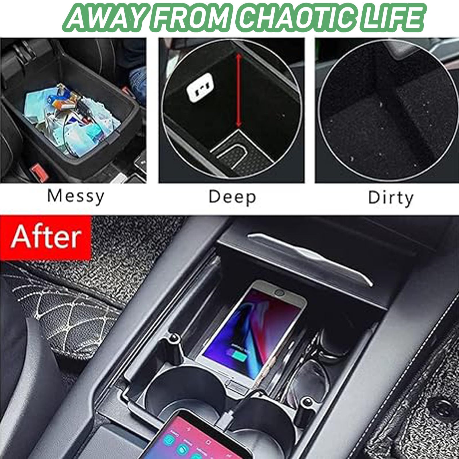Caricatore Da Auto Wireless per Tesla Model S/X 2017-2021 Tutti I Modelli con 10w Fast Charge Upgrade Accessori Sistema Di Raffreddamento A Doppio Canale D'Aria