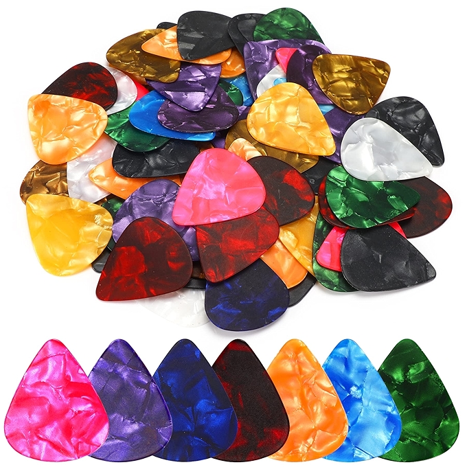 Augshy 吉他拨片组合 150片 彩色薄片 适用于各种吉他