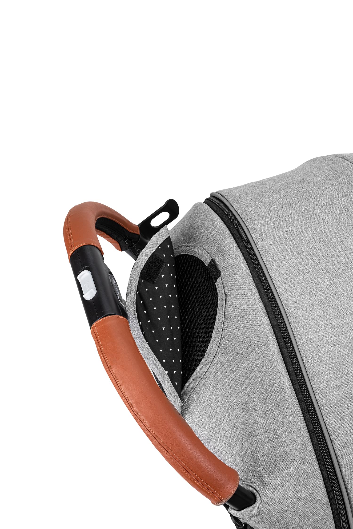 MoMi ESTELLE a partir de los 6 meses (hasta 15 kg), silla de paseo plegable con arnés de 5 puntos, cesta de la compra, barra telescópica, se mantiene de pie plegada