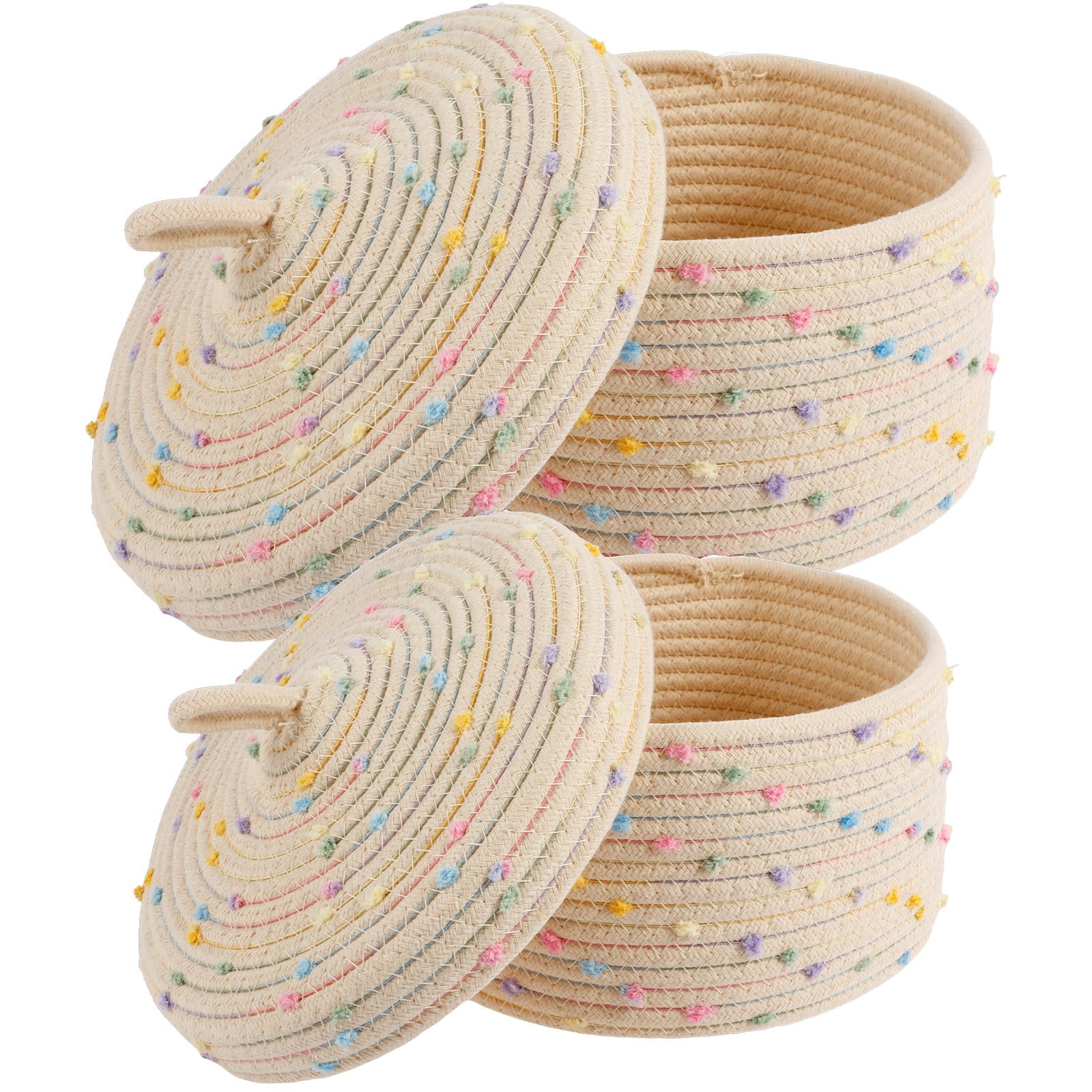 Panier de rangement tressé avec couvercle pour cacher le désordre de la salle de bain