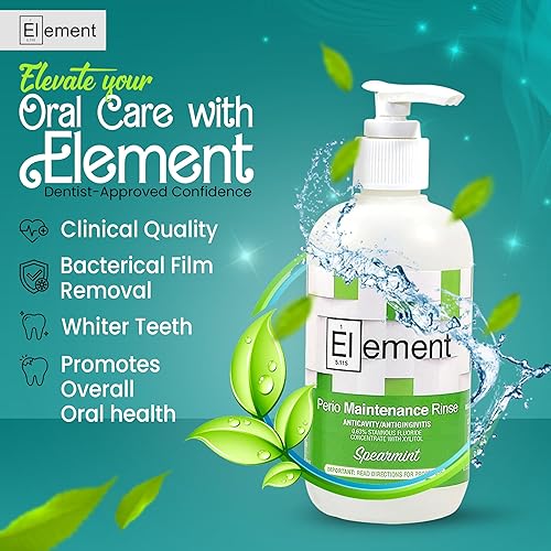 Miniatura 6 de "Element" 10 onzas líquidas Enjuague bucal antimicrobial, flúor, de 0,63 %, sabor menta