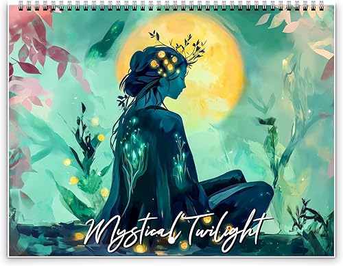 Calendario de pared de crepúsculo místico 2026 - Paisajes de ensueño encantadores con vacaciones (clásico de plegado medio, grande de 11 x 17