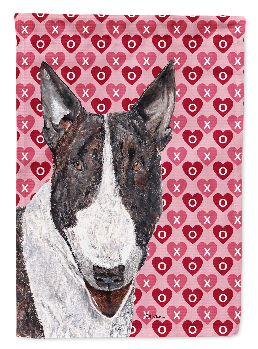 Bull Terrier drapeau de jardin romantique pour embellir votre entrée de maison