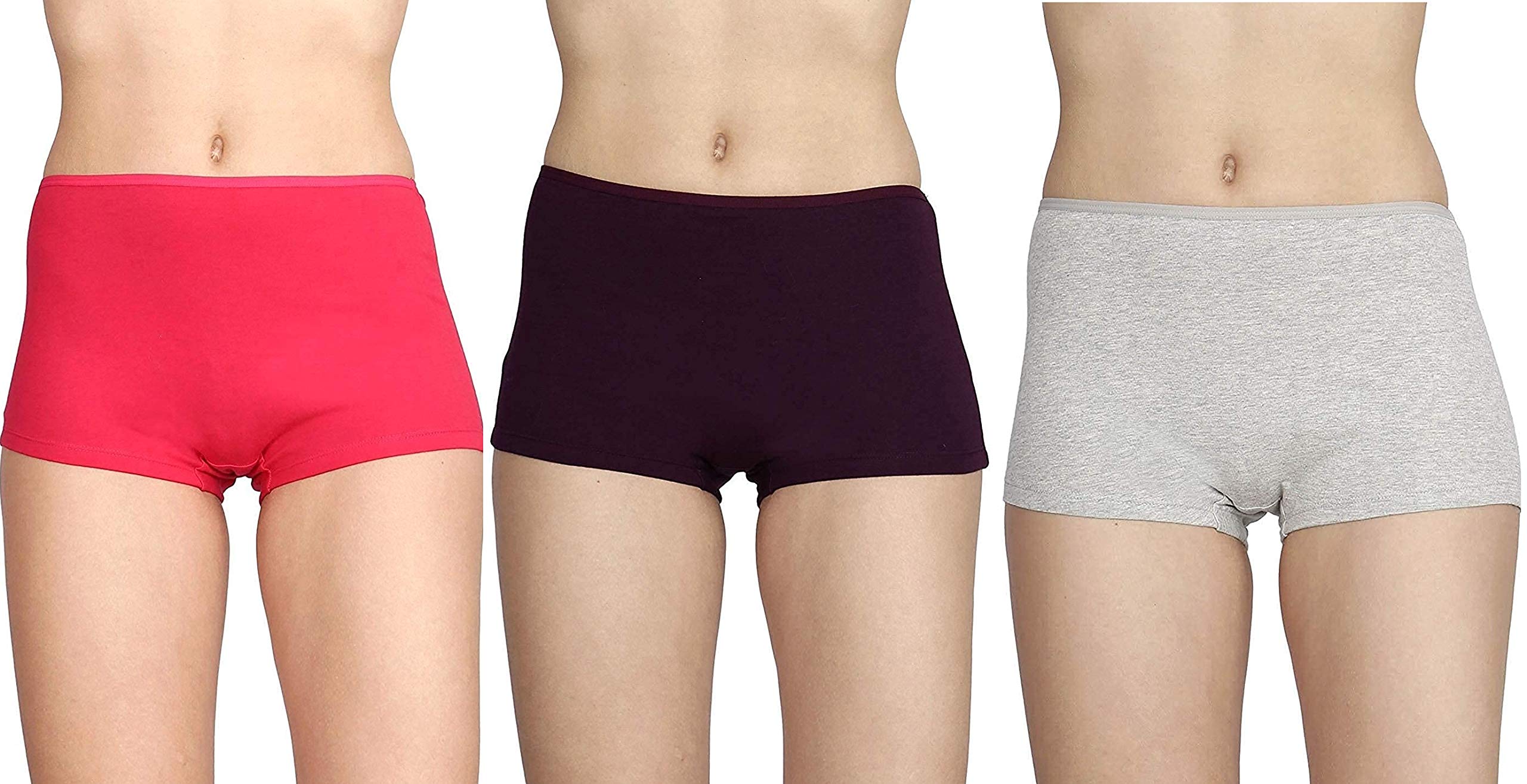 lux cozi Women's Cotton Boyshorts (Pack of 3) (veluxcozyboysshortpc380_Assorted_80)-picture-34