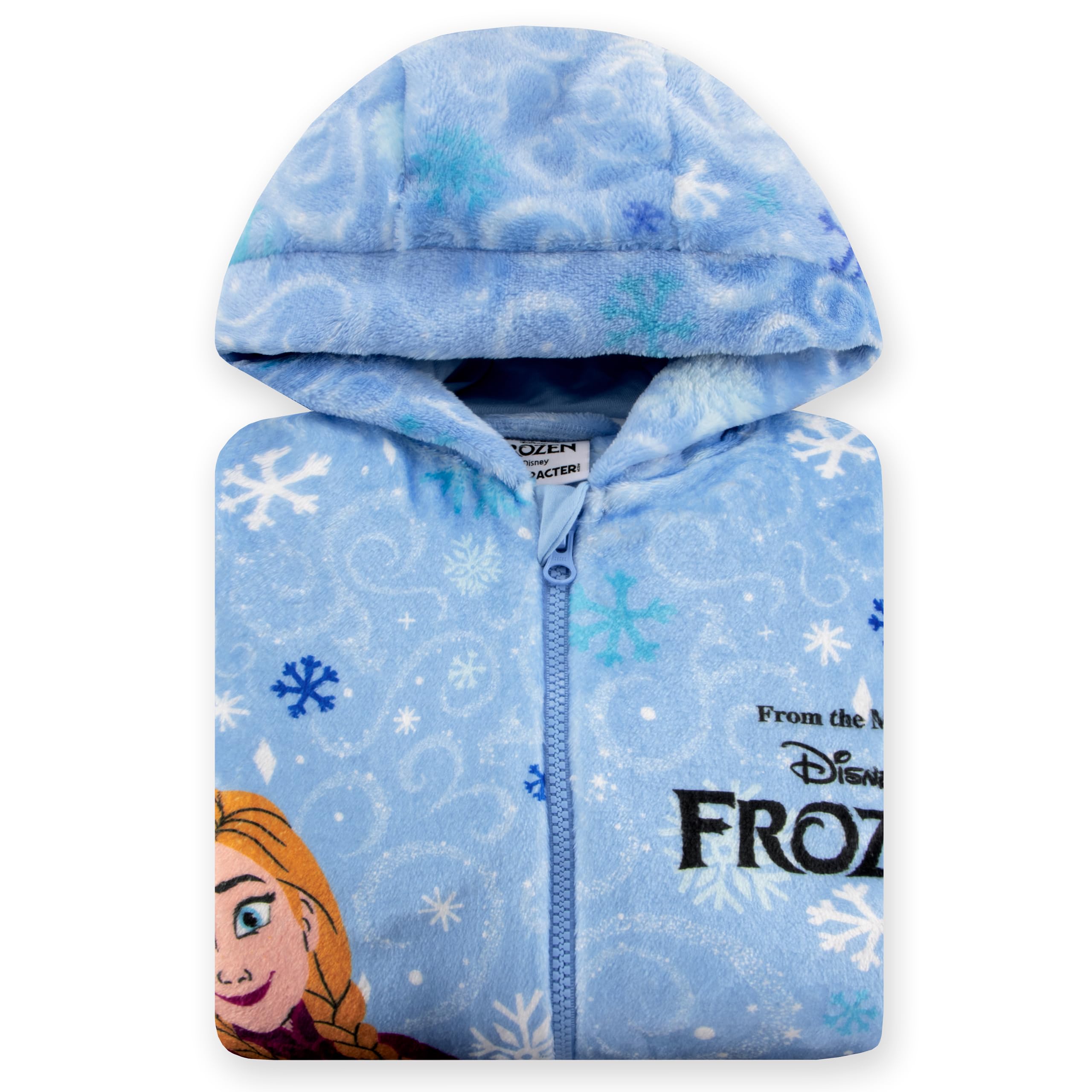 Disney Frozen Onesie Mädchen, Kuscheliger ELSA Schlafanzug Mädchen, Fleece Schlafoverall Kinder, Anna & ELSA Onesie Kinder Für Winter