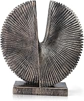 LAIKEARTS Modern Abstract Round Sculpture - Geometric Home Decor Statue for Living Room, Desk, Coffee Table & Shelf