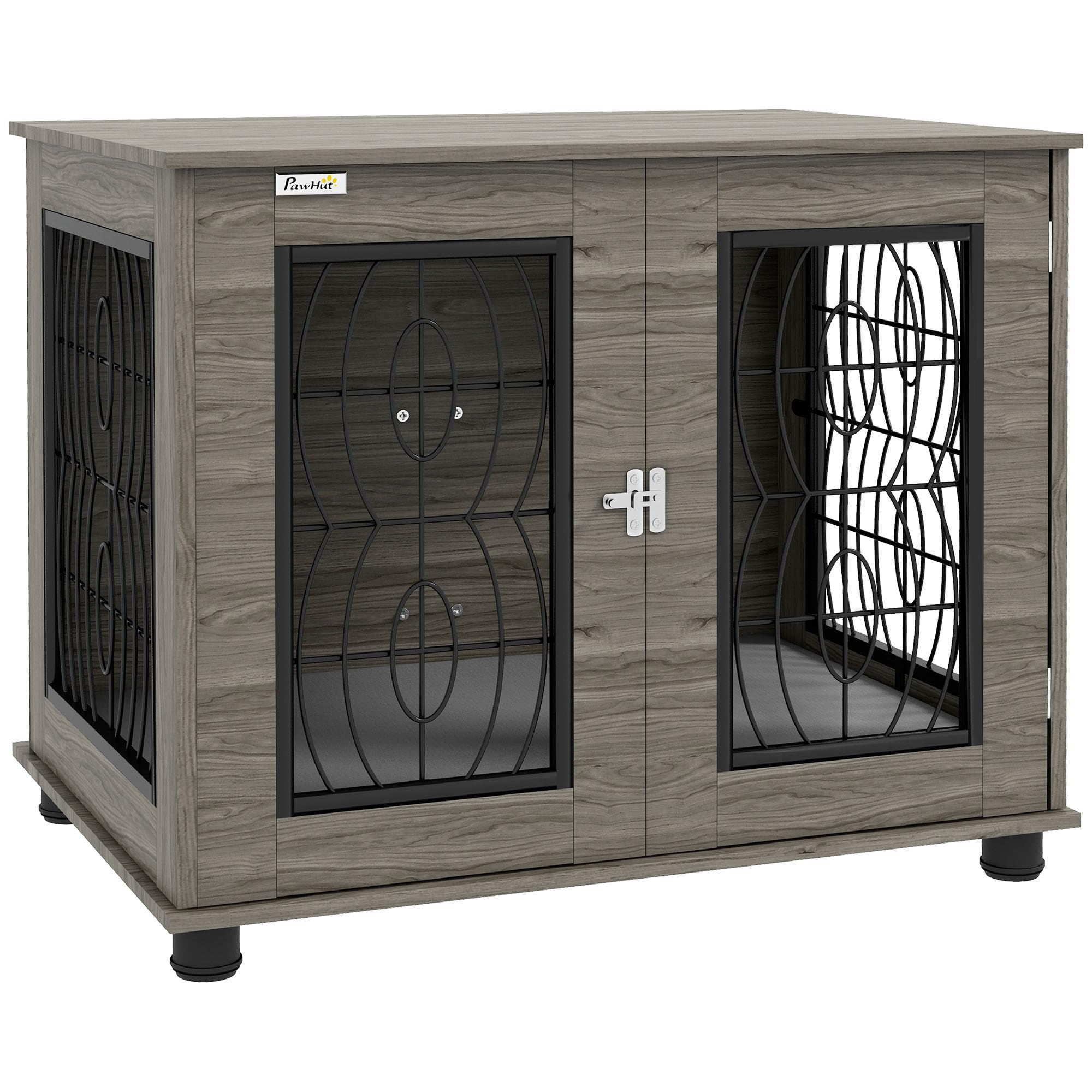 PawHut Hundebox für Zuhause, Hundehaus mit Kissen