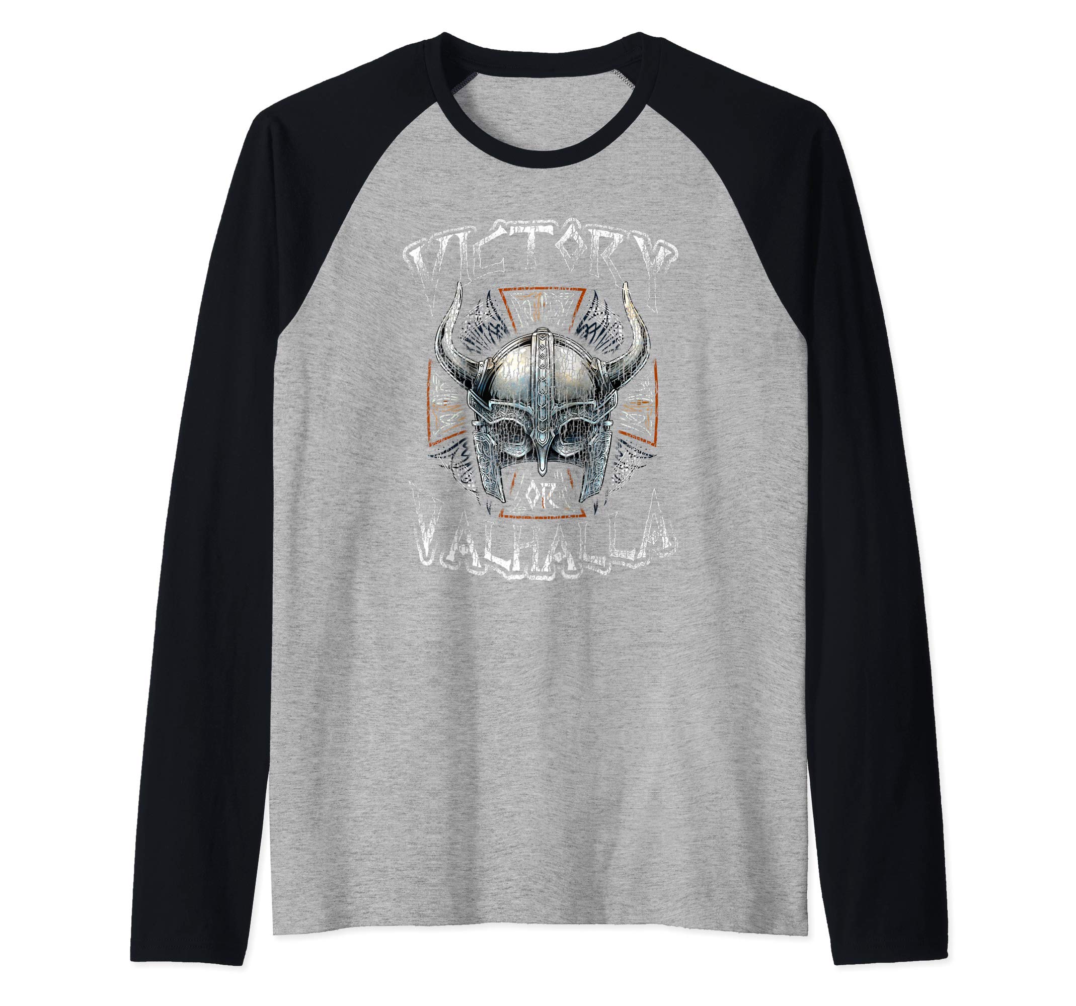 Victory Or Valhalla Viking Raid A Saxon Gift Raglan Baseball Tee